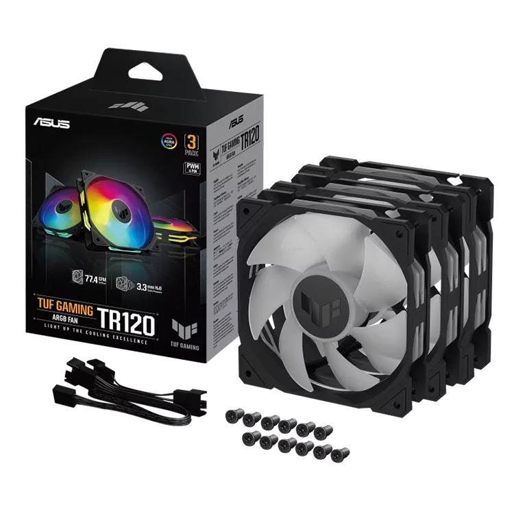 خرید فن کیس Asus TUF Gaming TR120 ARGB - پک سه تایی - سیاه